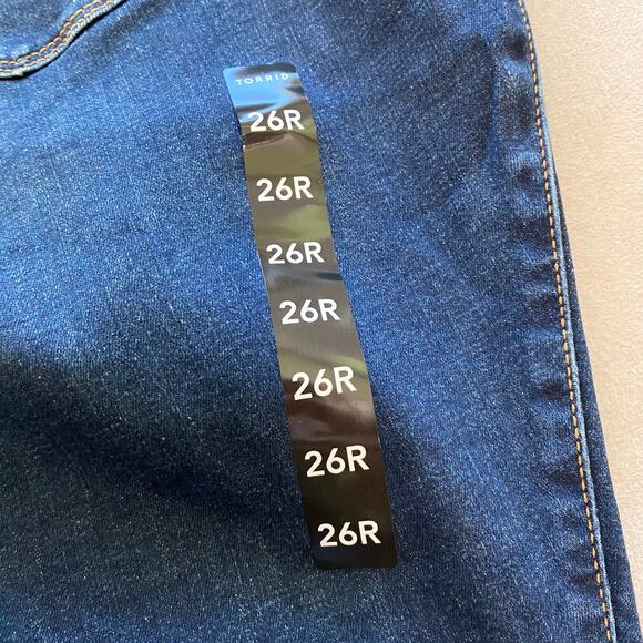 Torrid NWT Midfit Super Skinny Jean Super Soft Dark Wash Size 26 High Rise Blue - Picture 5 of 10